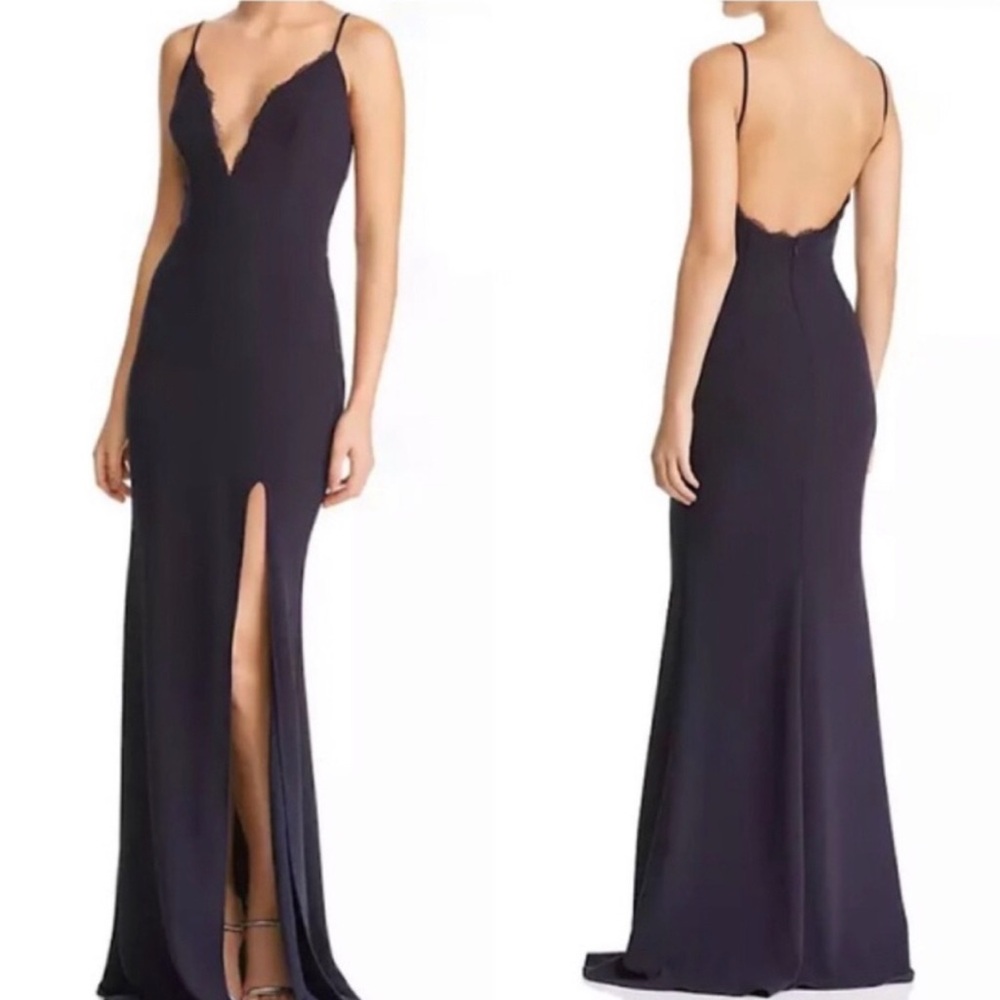 NWT Katie May Revolve V-Neck Low Back Dress - Saylor in Navy size 4